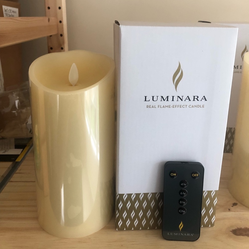 COPY - COPY - COPY - Luminara 7” Ivory Flameless Pillar Candle